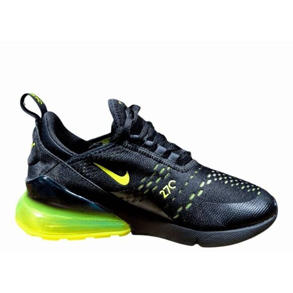 NIKE Air Max 270 'Black Volt' Running Shoes Size 6Y/W7.5 - Picture 7 of 12